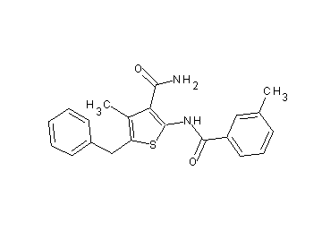 5-benzyl-4-methyl-2-[(3-methylbenzoyl)amino]-3-thiophenecarboxamide - Click Image to Close