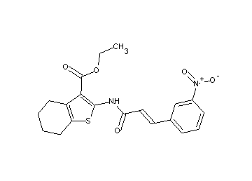 ethyl 2-{[3-(3-nitrophenyl)acryloyl]amino}-4,5,6,7-tetrahydro-1-benzothiophene-3-carboxylate - Click Image to Close