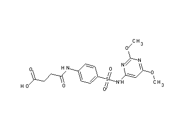 4-[(4-{[(2,6-dimethoxy-4-pyrimidinyl)amino]sulfonyl}phenyl)amino]-4-oxobutanoic acid - Click Image to Close
