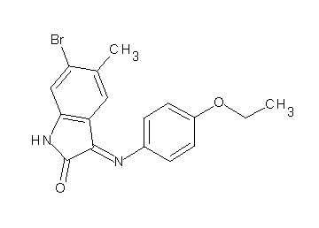 6-bromo-3-[(4-ethoxyphenyl)imino]-5-methyl-1,3-dihydro-2H-indol-2-one - Click Image to Close