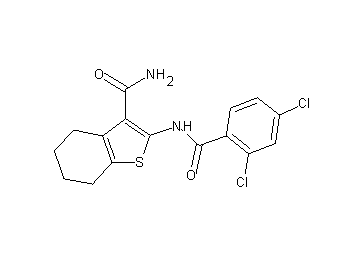 2-[(2,4-dichlorobenzoyl)amino]-4,5,6,7-tetrahydro-1-benzothiophene-3-carboxamide - Click Image to Close