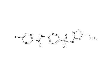 N-(4-{[(5-ethyl-1,3,4-thiadiazol-2-yl)amino]sulfonyl}phenyl)-4-fluorobenzamide - Click Image to Close