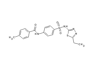 N-(4-{[(5-ethyl-1,3,4-thiadiazol-2-yl)amino]sulfonyl}phenyl)-4-methylbenzamide - Click Image to Close