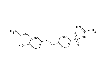N-[amino(imino)methyl]-4-[(3-ethoxy-4-hydroxybenzylidene)amino]benzenesulfonamide - Click Image to Close