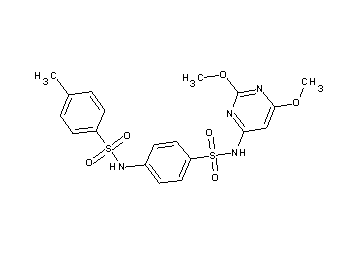 N-(4-{[(2,6-dimethoxy-4-pyrimidinyl)amino]sulfonyl}phenyl)-4-methylbenzenesulfonamide - Click Image to Close