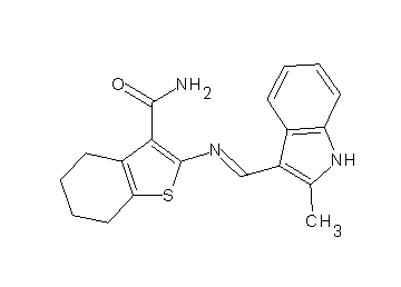 2-{[(2-methyl-1H-indol-3-yl)methylene]amino}-4,5,6,7-tetrahydro-1-benzothiophene-3-carboxamide - Click Image to Close