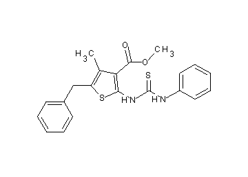 methyl 2-[(anilinocarbonothioyl)amino]-5-benzyl-4-methyl-3-thiophenecarboxylate - Click Image to Close