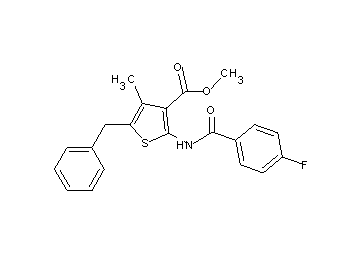 methyl 5-benzyl-2-[(4-fluorobenzoyl)amino]-4-methyl-3-thiophenecarboxylate - Click Image to Close