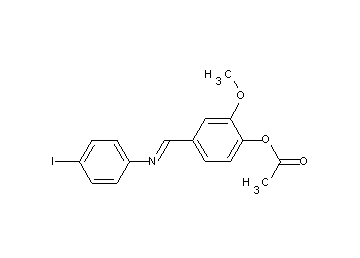 4-{[(4-iodophenyl)imino]methyl}-2-methoxyphenyl acetate - Click Image to Close