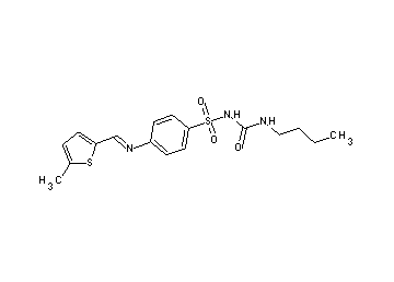 N-[(butylamino)carbonyl]-4-{[(5-methyl-2-thienyl)methylene]amino}benzenesulfonamide - Click Image to Close