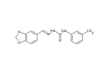 1,3-benzodioxole-5-carbaldehyde N-(3-methylphenyl)thiosemicarbazone - Click Image to Close