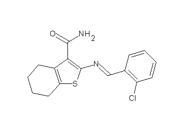 2-[(2-chlorobenzylidene)amino]-4,5,6,7-tetrahydro-1-benzothiophene-3-carboxamide - Click Image to Close