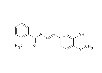 N'-(3-hydroxy-4-methoxybenzylidene)-2-methylbenzohydrazide - Click Image to Close