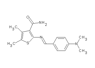 2-{[4-(dimethylamino)benzylidene]amino}-4,5-dimethyl-3-thiophenecarboxamide - Click Image to Close