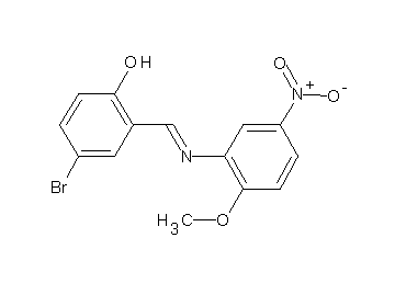4-bromo-2-{[(2-methoxy-5-nitrophenyl)imino]methyl}phenol - Click Image to Close