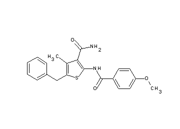 5-benzyl-2-[(4-methoxybenzoyl)amino]-4-methyl-3-thiophenecarboxamide - Click Image to Close