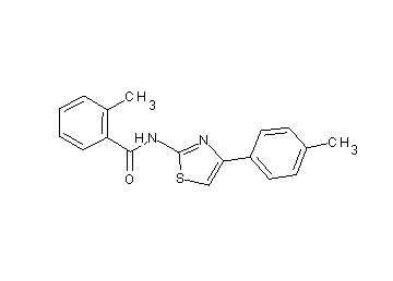 2-methyl-N-[4-(4-methylphenyl)-1,3-thiazol-2-yl]benzamide - Click Image to Close