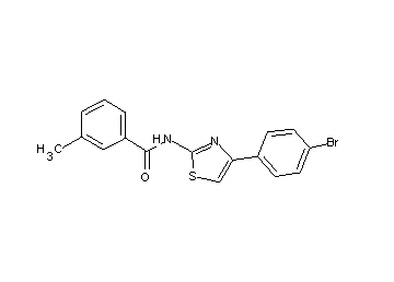 N-[4-(4-bromophenyl)-1,3-thiazol-2-yl]-3-methylbenzamide - Click Image to Close