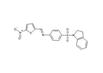 4-(2,3-dihydro-1H-indol-1-ylsulfonyl)-N-[(5-nitro-2-thienyl)methylene]aniline - Click Image to Close