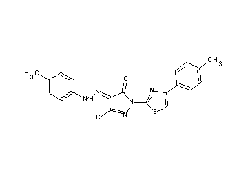 5-methyl-4-[(4-methylphenyl)hydrazono]-2-[4-(4-methylphenyl)-1,3-thiazol-2-yl]-2,4-dihydro-3H-pyrazol-3-one - Click Image to Close