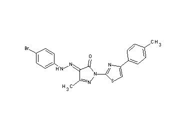 4-[(4-bromophenyl)hydrazono]-5-methyl-2-[4-(4-methylphenyl)-1,3-thiazol-2-yl]-2,4-dihydro-3H-pyrazol-3-one - Click Image to Close
