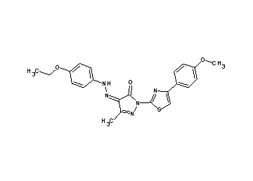 4-[(4-ethoxyphenyl)hydrazono]-2-[4-(4-methoxyphenyl)-1,3-thiazol-2-yl]-5-methyl-2,4-dihydro-3H-pyrazol-3-one - Click Image to Close