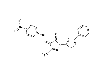 5-methyl-4-[(4-nitrophenyl)hydrazono]-2-(4-phenyl-1,3-thiazol-2-yl)-2,4-dihydro-3H-pyrazol-3-one - Click Image to Close