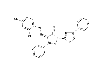 4-[(2,4-dichlorophenyl)hydrazono]-5-phenyl-2-(4-phenyl-1,3-thiazol-2-yl)-2,4-dihydro-3H-pyrazol-3-one - Click Image to Close