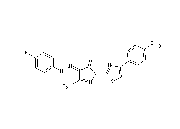 4-[(4-fluorophenyl)hydrazono]-5-methyl-2-[4-(4-methylphenyl)-1,3-thiazol-2-yl]-2,4-dihydro-3H-pyrazol-3-one - Click Image to Close