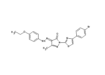 2-[4-(4-bromophenyl)-1,3-thiazol-2-yl]-4-[(4-ethoxyphenyl)hydrazono]-5-methyl-2,4-dihydro-3H-pyrazol-3-one - Click Image to Close
