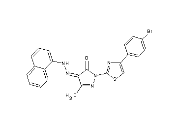 2-[4-(4-bromophenyl)-1,3-thiazol-2-yl]-5-methyl-4-(1-naphthylhydrazono)-2,4-dihydro-3H-pyrazol-3-one - Click Image to Close