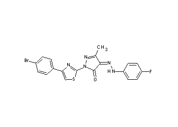 2-[4-(4-bromophenyl)-1,3-thiazol-2-yl]-4-[(4-fluorophenyl)hydrazono]-5-methyl-2,4-dihydro-3H-pyrazol-3-one - Click Image to Close