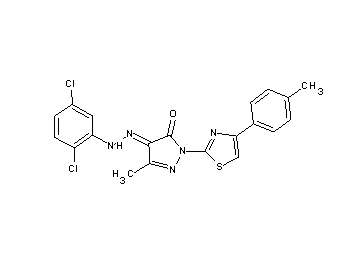 4-[(2,5-dichlorophenyl)hydrazono]-5-methyl-2-[4-(4-methylphenyl)-1,3-thiazol-2-yl]-2,4-dihydro-3H-pyrazol-3-one - Click Image to Close