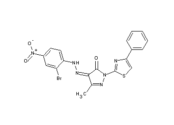4-[(2-bromo-4-nitrophenyl)hydrazono]-5-methyl-2-(4-phenyl-1,3-thiazol-2-yl)-2,4-dihydro-3H-pyrazol-3-one - Click Image to Close