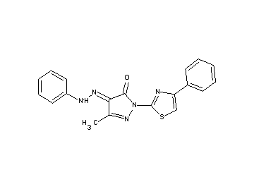 5-methyl-4-(phenylhydrazono)-2-(4-phenyl-1,3-thiazol-2-yl)-2,4-dihydro-3H-pyrazol-3-one - Click Image to Close
