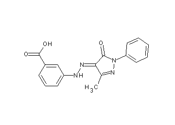 3-[2-(3-methyl-5-oxo-1-phenyl-1,5-dihydro-4H-pyrazol-4-ylidene)hydrazino]benzoic acid - Click Image to Close