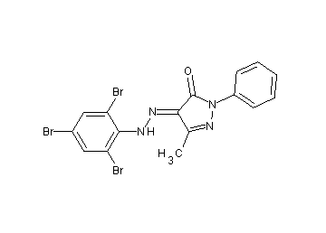 5-methyl-2-phenyl-4-[(2,4,6-tribromophenyl)hydrazono]-2,4-dihydro-3H-pyrazol-3-one - Click Image to Close