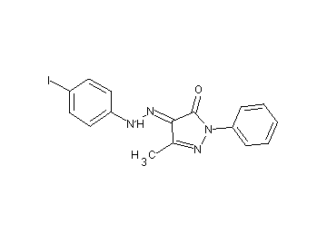 4-[(4-iodophenyl)hydrazono]-5-methyl-2-phenyl-2,4-dihydro-3H-pyrazol-3-one - Click Image to Close