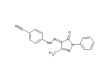 4-[2-(3-methyl-5-oxo-1-phenyl-1,5-dihydro-4H-pyrazol-4-ylidene)hydrazino]benzonitrile - Click Image to Close