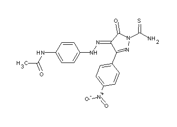 N-(4-{2-[1-(aminocarbonothioyl)-3-(4-nitrophenyl)-5-oxo-1,5-dihydro-4H-pyrazol-4-ylidene]hydrazino}phenyl)acetamide - Click Image to Close