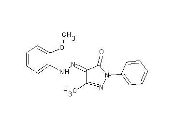 4-[(2-methoxyphenyl)hydrazono]-5-methyl-2-phenyl-2,4-dihydro-3H-pyrazol-3-one - Click Image to Close