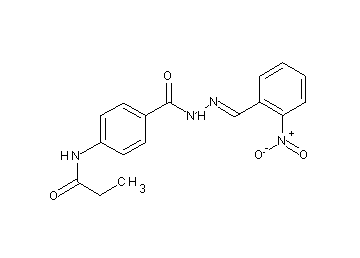N-(4-{[2-(2-nitrobenzylidene)hydrazino]carbonyl}phenyl)propanamide - Click Image to Close