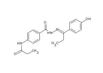 N-[4-({2-[1-(4-hydroxyphenyl)propylidene]hydrazino}carbonyl)phenyl]propanamide - Click Image to Close