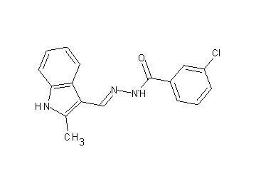 3-chloro-N'-[(2-methyl-1H-indol-3-yl)methylene]benzohydrazide - Click Image to Close