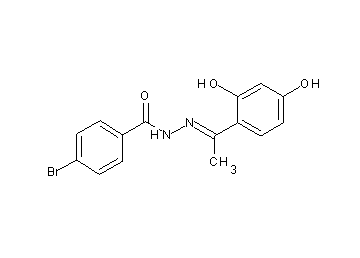4-bromo-N'-[1-(2,4-dihydroxyphenyl)ethylidene]benzohydrazide - Click Image to Close