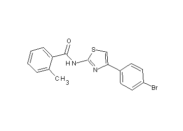 N-[4-(4-bromophenyl)-1,3-thiazol-2-yl]-2-methylbenzamide - Click Image to Close