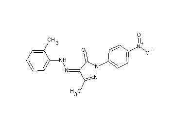 5-methyl-4-[(2-methylphenyl)hydrazono]-2-(4-nitrophenyl)-2,4-dihydro-3H-pyrazol-3-one - Click Image to Close