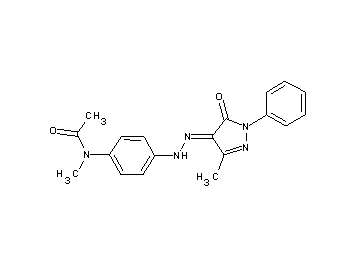 N-methyl-N-{4-[2-(3-methyl-5-oxo-1-phenyl-1,5-dihydro-4H-pyrazol-4-ylidene)hydrazino]phenyl}acetamide - Click Image to Close