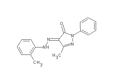 5-methyl-4-[(2-methylphenyl)hydrazono]-2-phenyl-2,4-dihydro-3H-pyrazol-3-one - Click Image to Close