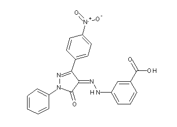 3-{2-[3-(4-nitrophenyl)-5-oxo-1-phenyl-1,5-dihydro-4H-pyrazol-4-ylidene]hydrazino}benzoic acid - Click Image to Close